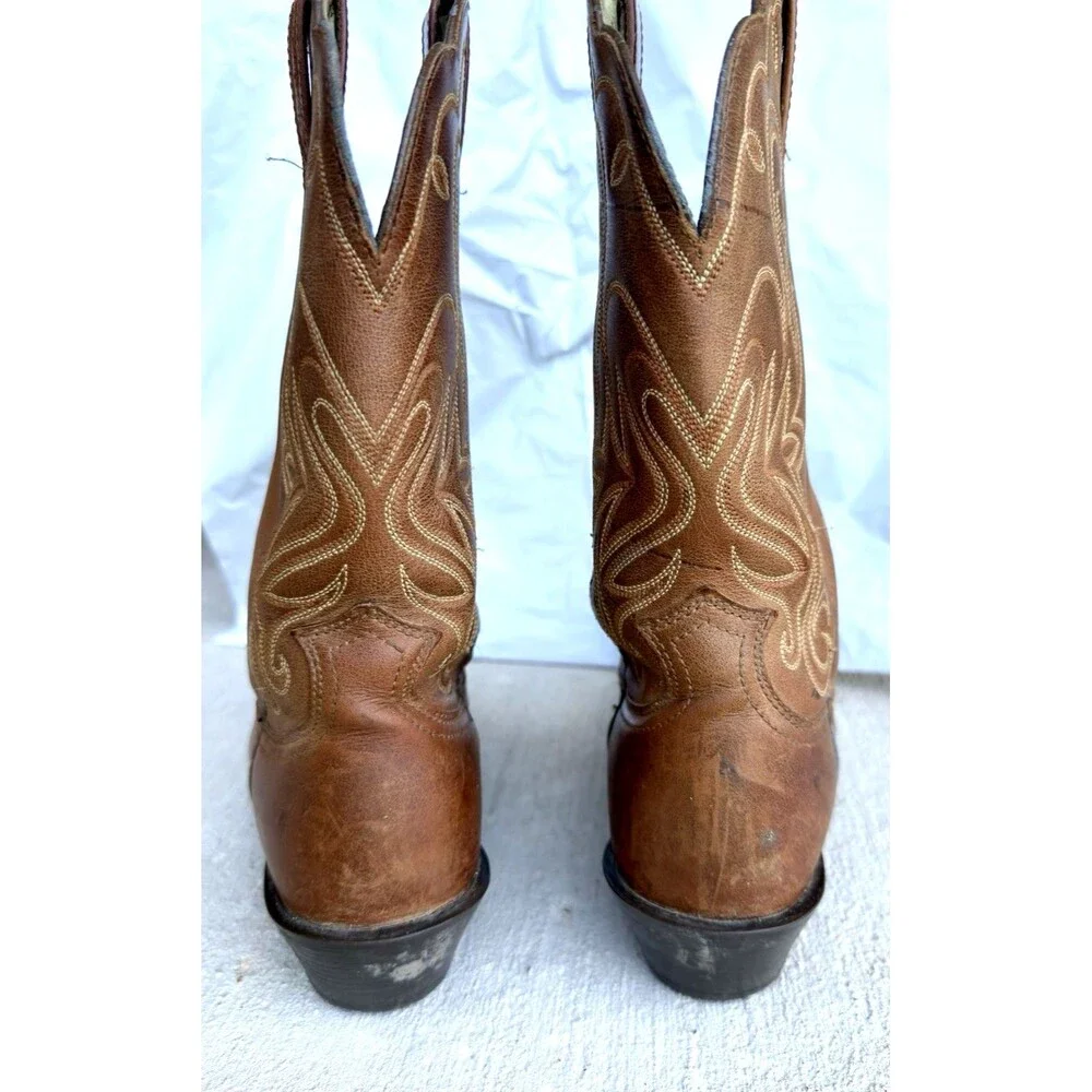 Ariat Legend Leather Western Cowboy Boots 7B Brown Square Toe Russet Rebel